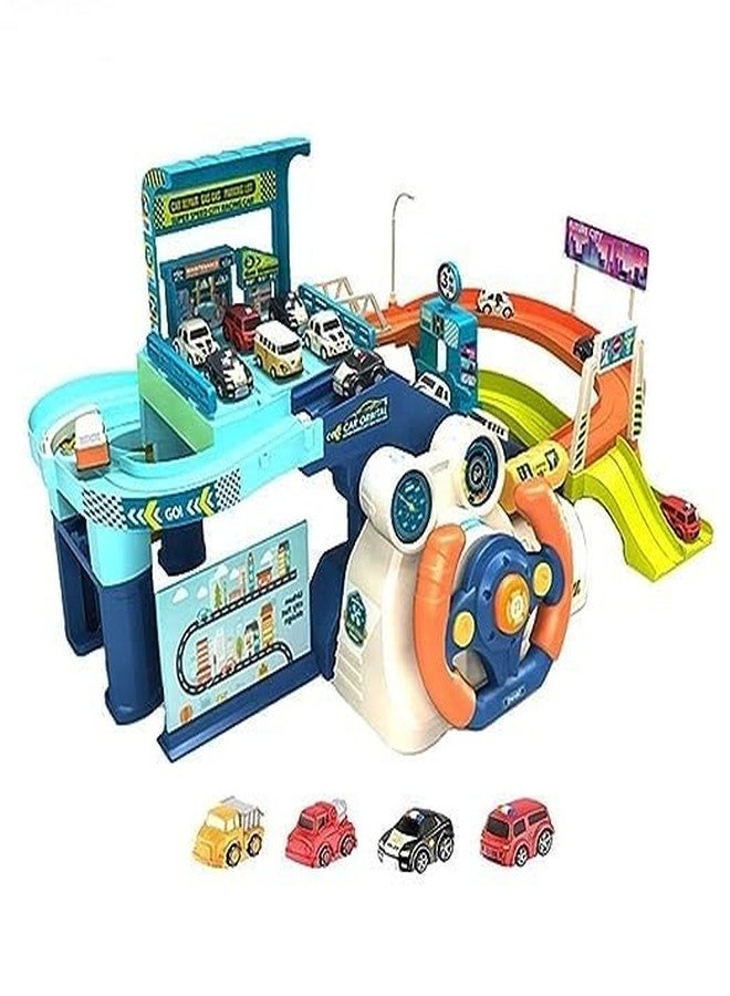 Arthasya Urban Rail Transit Car Race Track Toy | Adventure Parking Building Playset with Music | Interactive Car Track Toy for Boys & Girls - Image 2
